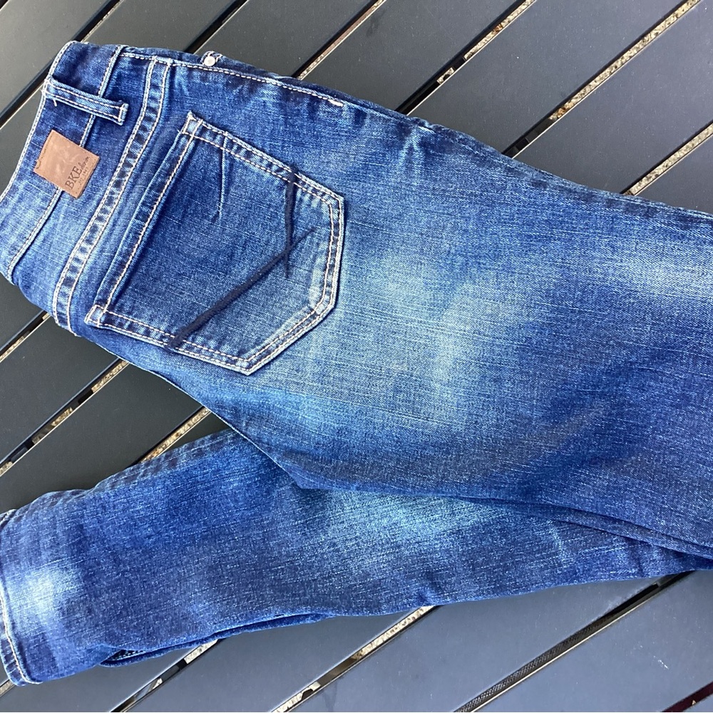 BKE Blue Skinny Jeans with Authentic Worn-In Look NEW Womens 26